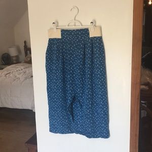 Blue silk Lauren Moffatt madewell size 8 skirt